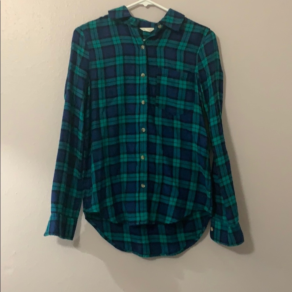 Blue Women’s Button Up Flannel